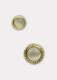 Retro Round Opal Earrings