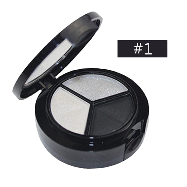 3 Colors Profession Nature Matte Makeup Naked Eyeshadow Cosmetic Nude Glitter Eye Shadow Palettle With Mirror Eye Pencil