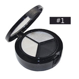 3 Colors Profession Nature Matte Makeup Naked Eyeshadow Cosmetic Nude Glitter Eye Shadow Palettle With Mirror Eye Pencil