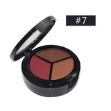 3 Colors Profession Nature Matte Makeup Naked Eyeshadow Cosmetic Nude Glitter Eye Shadow Palettle With Mirror Eye Pencil