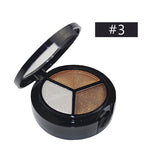 3 Colors Profession Nature Matte Makeup Naked Eyeshadow Cosmetic Nude Glitter Eye Shadow Palettle With Mirror Eye Pencil
