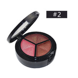 3 Colors Profession Nature Matte Makeup Naked Eyeshadow Cosmetic Nude Glitter Eye Shadow Palettle With Mirror Eye Pencil