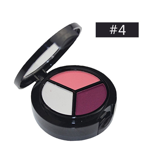 3 Colors Profession Nature Matte Makeup Naked Eyeshadow Cosmetic Nude Glitter Eye Shadow Palettle With Mirror Eye Pencil