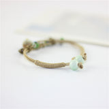 Female Mori ethnic wind hand-knitted flower bracelet