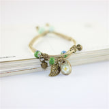 Female Mori ethnic wind hand-knitted flower bracelet