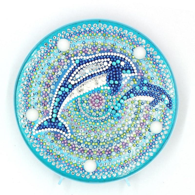 F&S Diamond Painting Store Diamond Painting Lamp Diving Dolphins