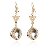 Fashion square crystal earrings
