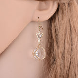 Fashion square crystal earrings
