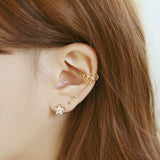Fashion diamond flower ear bone clip