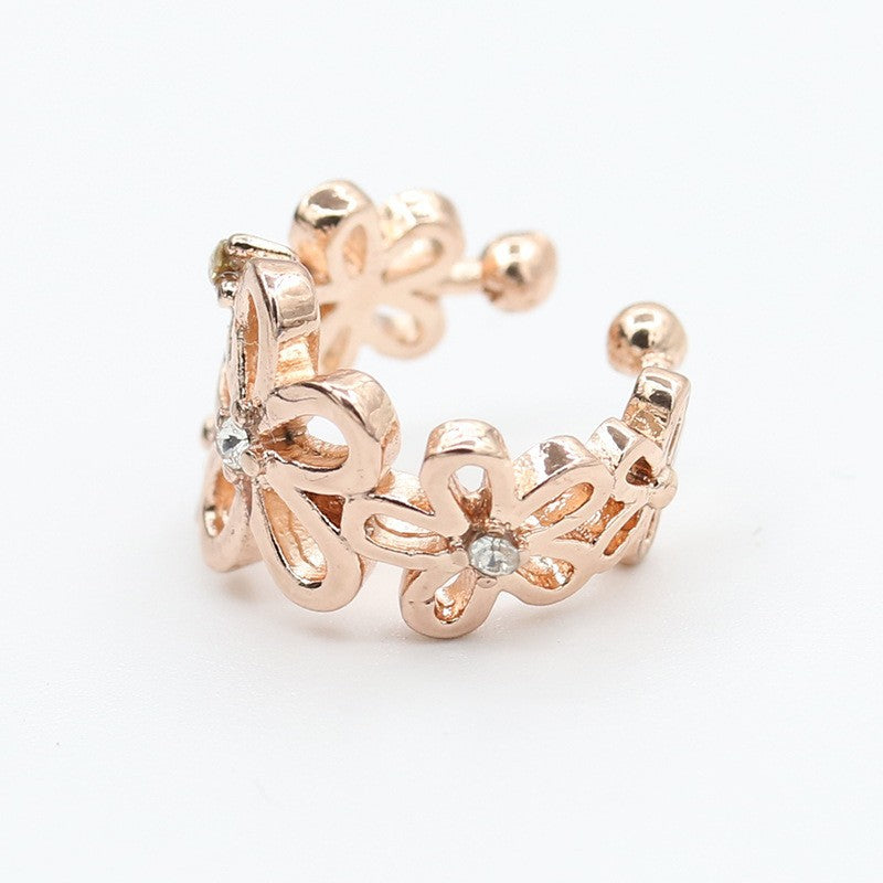 Fashion diamond flower ear bone clip