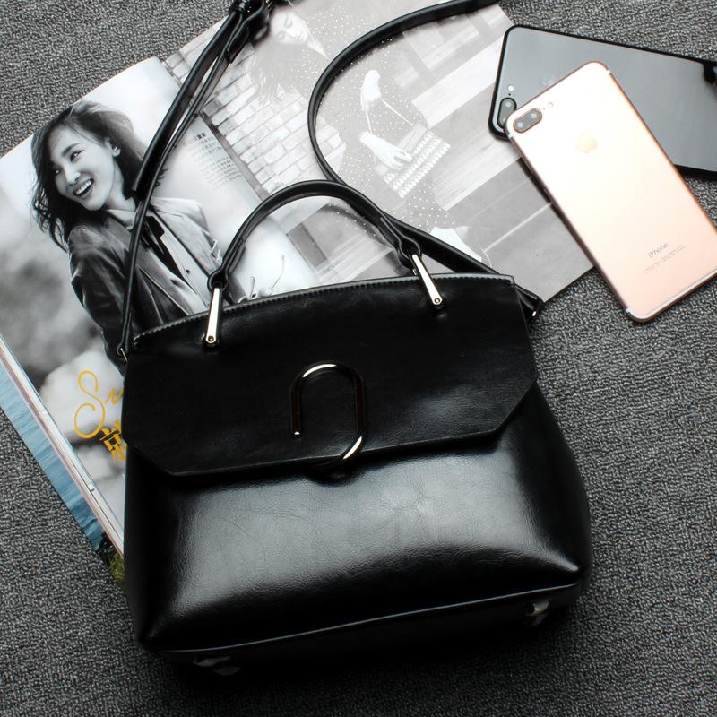Retro Solid Color Women's Bag