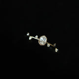 European and American delicate and lovely twig ring