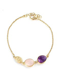 Rose Quartz Diamond Bracelet