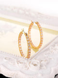Full Zircon Round Earrings