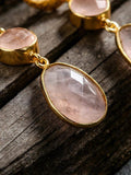 Pink Crystal Drop Earrings