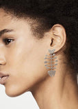 Gold&Silver Fishbone Earrings