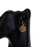 Round Hollow Diamond Earrings