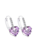 Heart-shaped Zircon Earrings