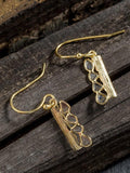 Golden Electroplated Diamond Earrings