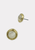 Retro Round Opal Earrings