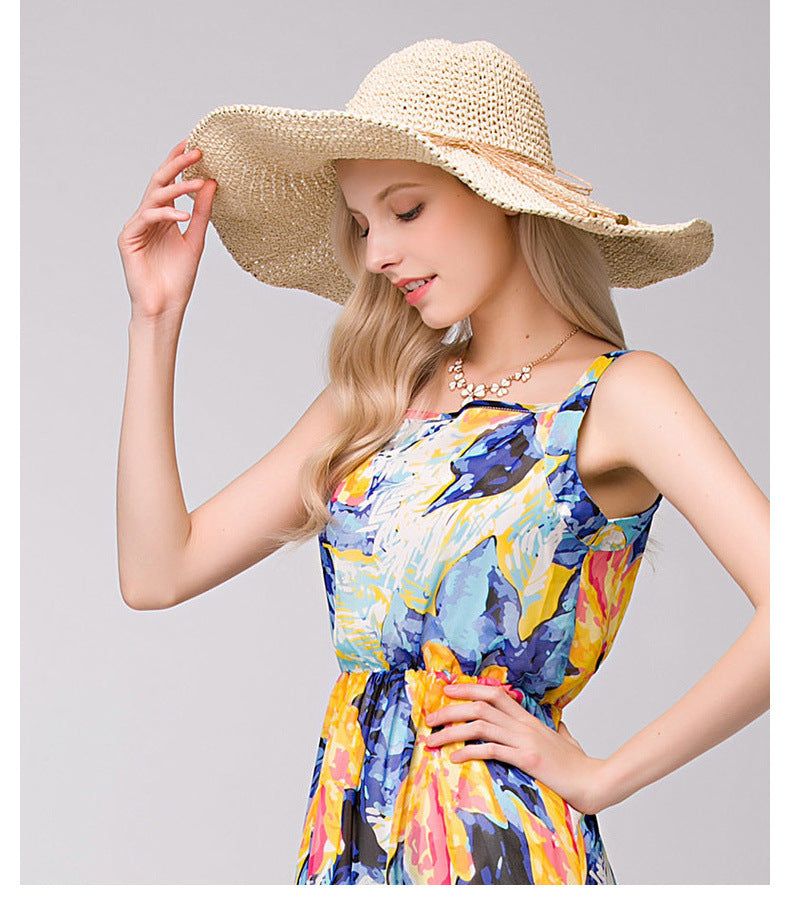Fashion summer travel seaside vacation sunhat
