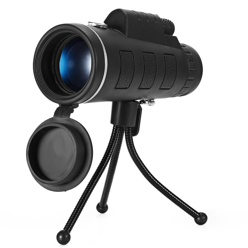 40X60 Portable Monocular Telescope Phone Clip Tripod