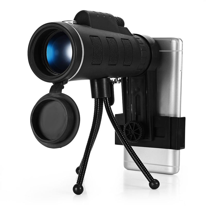 40X60 Portable Monocular Telescope Phone Clip Tripod