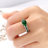 Square Drill Ring Creative Personality Ring inlaid Colorful gemstone