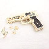 F&S 3D DIY Wooden Puzzles Bertta M92F JZ203 Gun Model Kits Diy Block Building Jigsaw Toy For Kid Christmas Gift