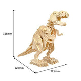 F&S Walking Trex Dinosaur 3D Wooden Craft Kit Puzzle for Kids,Sound Control Robot T-Rex Model Kits for 7 8 9 10 11 12 Year Old Boys