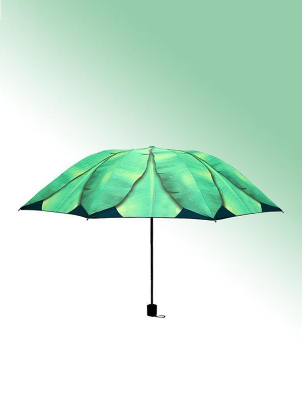 Banana Leaf Pattern Folding Umbrella