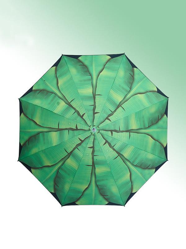 Banana Leaf Pattern Folding Umbrella