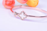 Four-leaf clover rose gold bracelet