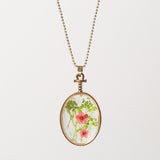 New cute handmade cherry powder necklace