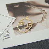 European and American nature touching earrings