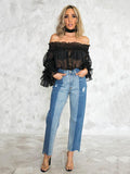Perspective Chiffon Collar Top