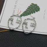 European and American nature touching earrings