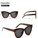 Retro Large Frame Cat's Eye Sunglasses