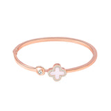 Four-leaf clover rose gold bracelet