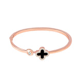 Four-leaf clover rose gold bracelet