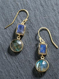 Vintage Natural Labradorite Earrings