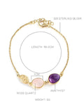 Rose Quartz Diamond Bracelet