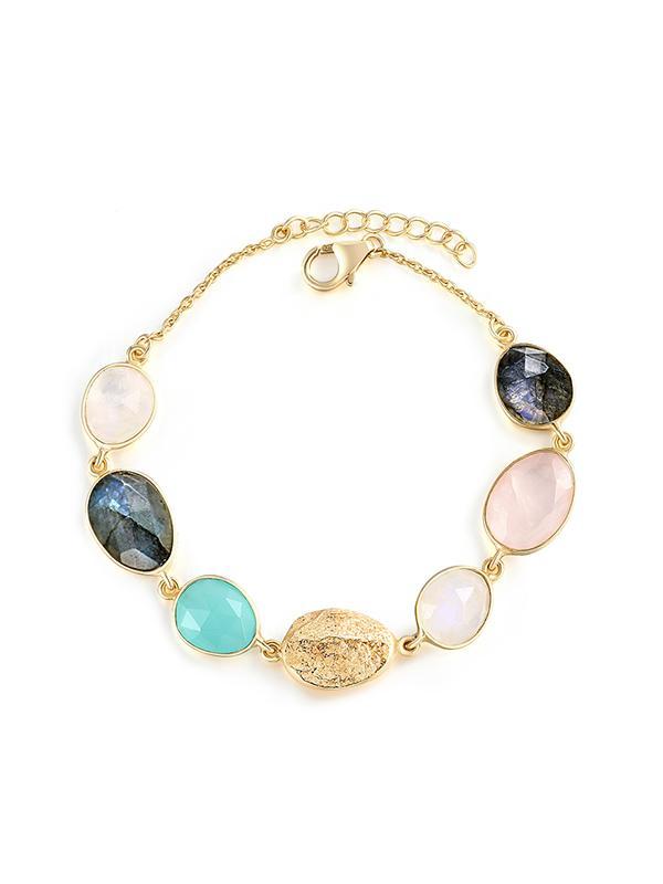 Multicolor Nature Stone Bracelet