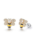 Oil-dripping Honeybee Pattern Earrings