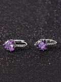 Heart-shaped Zircon Earrings