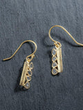 Golden Electroplated Diamond Earrings