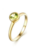 Silver Green&White Ring