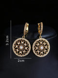 Round Hollow Diamond Earrings