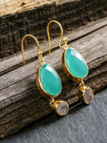 Natural Rainbow Moonstone Earrings