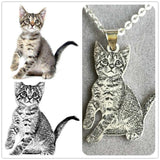 Personalized 925 Sterling Silver Photo Silhouette Necklace